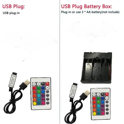 Black usb plug and remote control set for anime custom led wall lamp with color-changing led wall lights