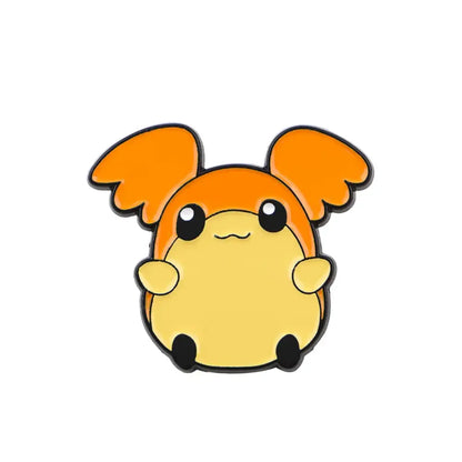 Anime elf enamel pin with orange and yellow wing-like ears ideal for backpack lapel brooch accessory