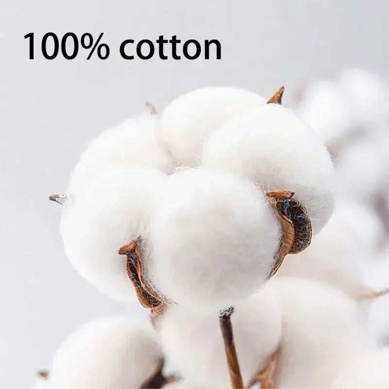 Plush white cotton bolls with brown stems featured on a retro cotton unisex tee perfect for anime harajuku streetwear