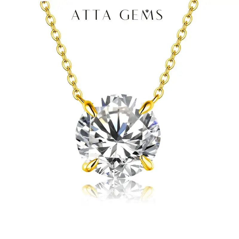 Anime-inspired moissanite necklace with a sparkling d-color moissanite pendant on a delicate sterling silver chain