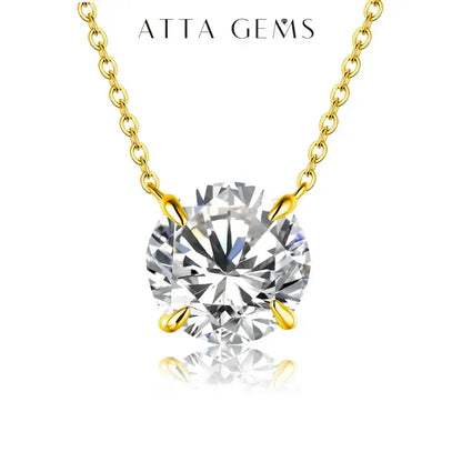 Anime-inspired moissanite necklace with a sparkling d-color moissanite pendant on a delicate sterling silver chain
