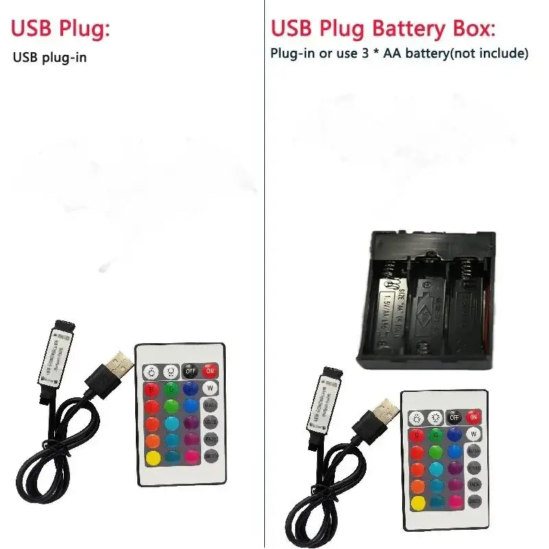 Black usb plug and remote control set for anime luminous led wall lamp for color-changing led lights