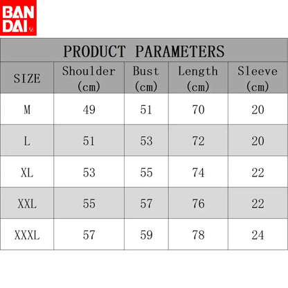 Bandai berserk guts washed t shirt oversized soft cotton women’s clothing size chart for m to xxxl sizes