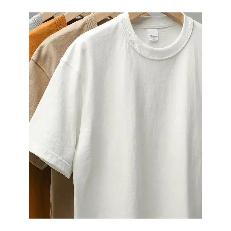 White cotton crewneck t-shirt with soft textured fabric and simple design from black clover asta graphic tee collection