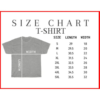 Gray heathered cotton t-shirt with crew neck and short sleeves shown in size chart for black clover asta yuno product