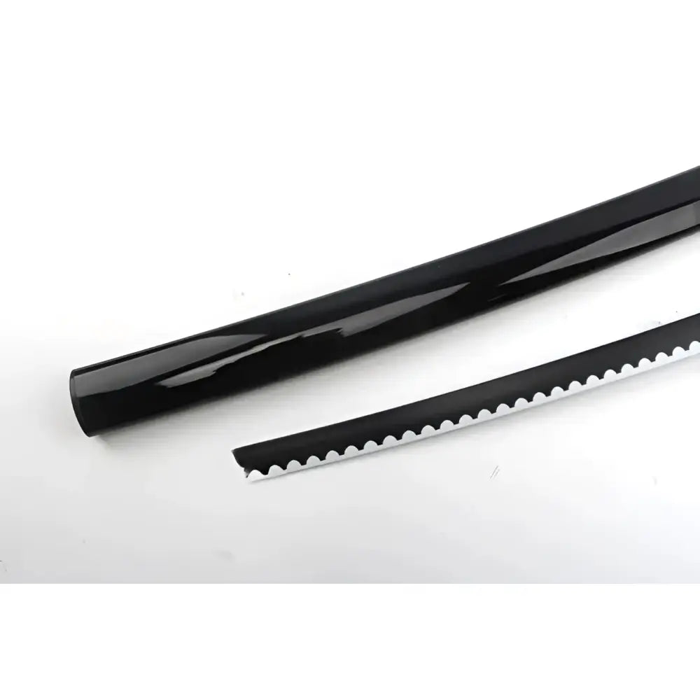 Black clover yami sukehiro sword replica with black glossy plastic handle and serrated blade for cosplay accessory