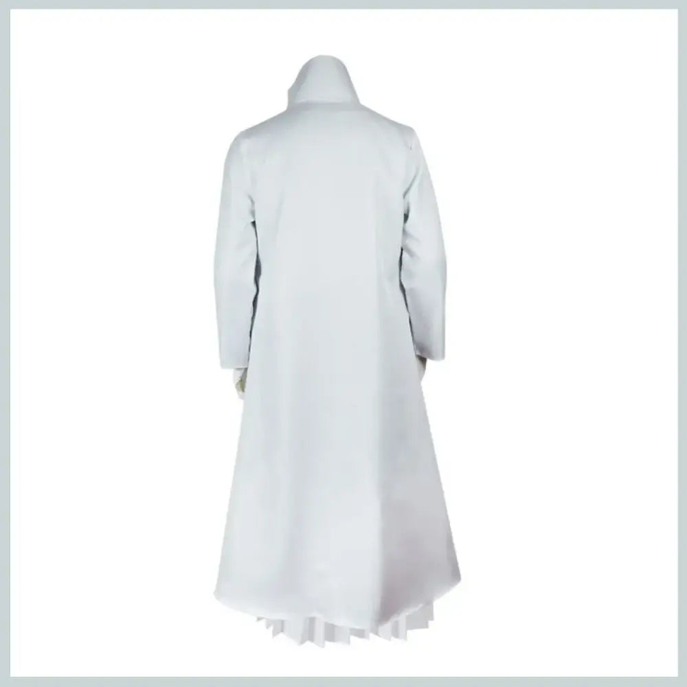 White long-sleeved coat with high collar and pleated hem for aizen sousuke cosplay set Bleach Aizen Sousuke captain costume