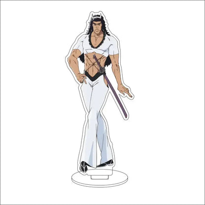 Bleach character acrylic standee of kensei toushirou in black and white with sword 16cm display figure