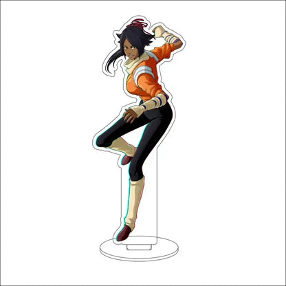 Bleach character acrylic standee featuring an orange black anime figurine with white accents on sleeves pants and gloves