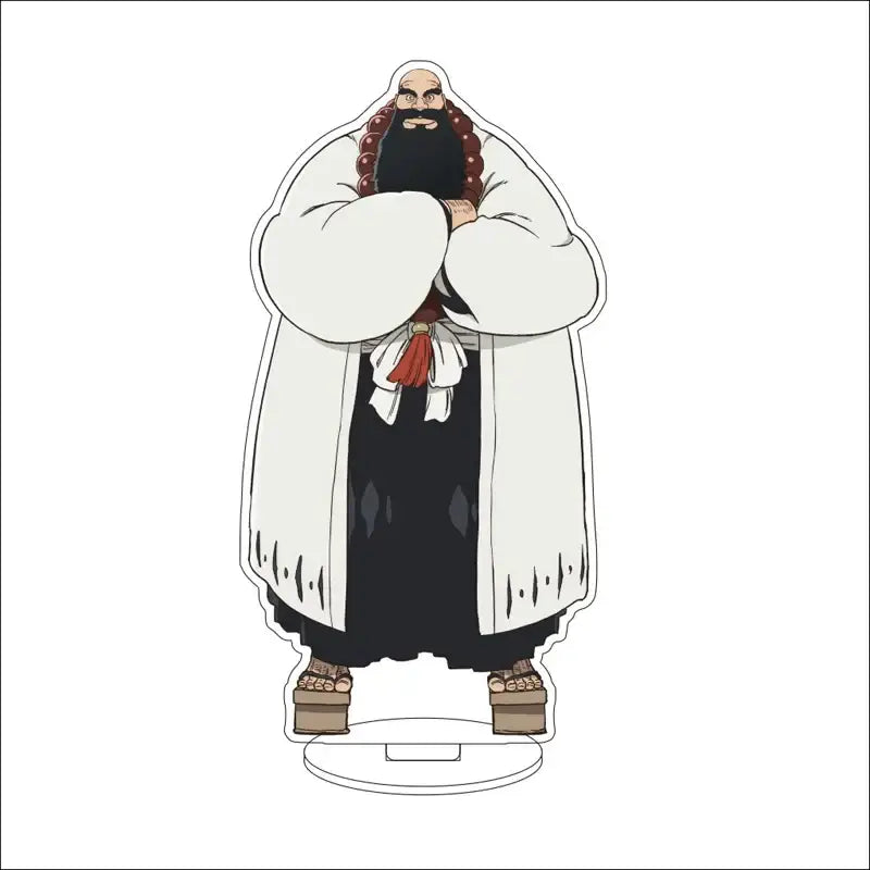 White acrylic bleach character standee of yamamoto toushirou in full uniform 16cm display figure