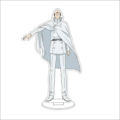 White acrylic bleach character standee featuring an anime figure in a long flowing cape and formal uniform, 16cm tall