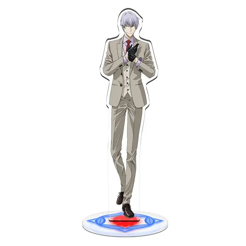 A sleek translucent acrylic standee featuring a silver-haired anime character from bleach acrylic standee set
