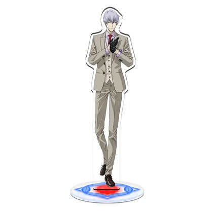 A sleek translucent acrylic standee featuring a silver-haired anime character from bleach acrylic standee set