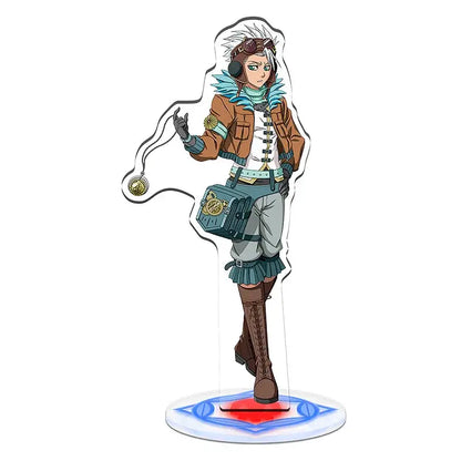 Clear acrylic standee featuring a spiky white-haired anime character in brown jacket from bleach acrylic standee set
