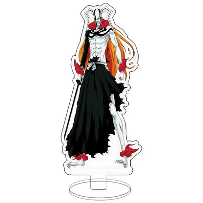 Bleach ichigo acrylic standee featuring a translucent full-body ulquiorra cifer figure with orange hair and red accents