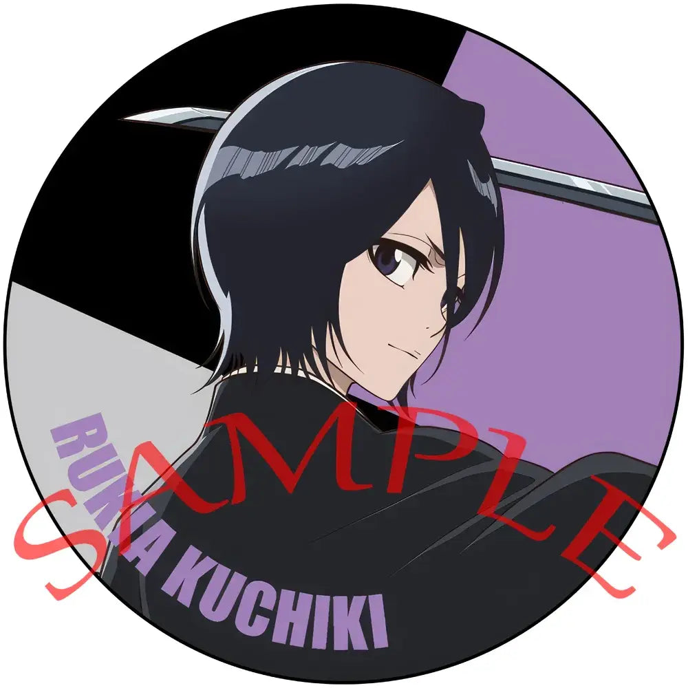 Circular enamel badge featuring an anime character with short black hair and a purple eye in bleach ichigo pin set