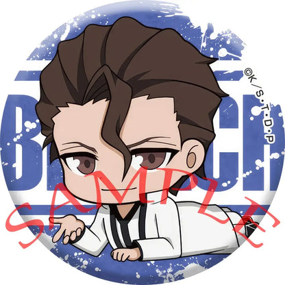 Chibi-style enamel badge featuring anime character with brown hair in white martial arts uniform in bleach ichigo pin set
