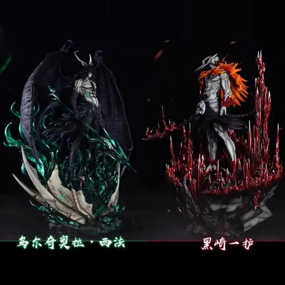 Bleach Ichigo PVC statue 33cm desktop figurine with black winged green accents and orange hair red crystal spikes premium display size