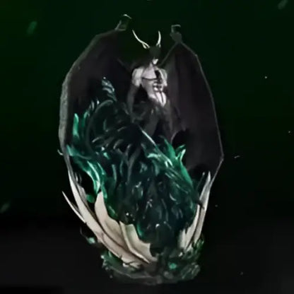 Bleach ichigo and ulquiorra pvc figure 33cm dark winged collectible with glowing teal green tendrils and muscular figure inside