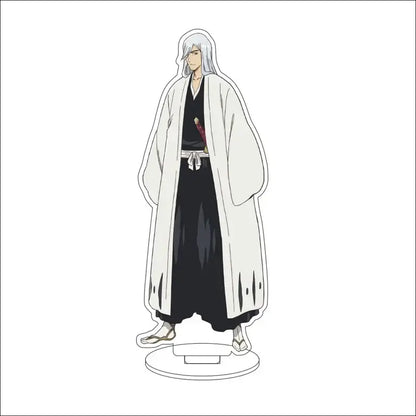 White acrylic stand featuring byakuya kuchiki in full uniform from bleach isshin yuzu michiru acrylic stand figures