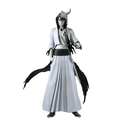 White and black ulquiorra cifer maximatic prize figure in pvc featuring horns and long coat with skirt design