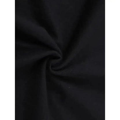 Black cotton but you wouldnt listen t shirt featuring soft textured fabric with subtle sheen and gentle folds