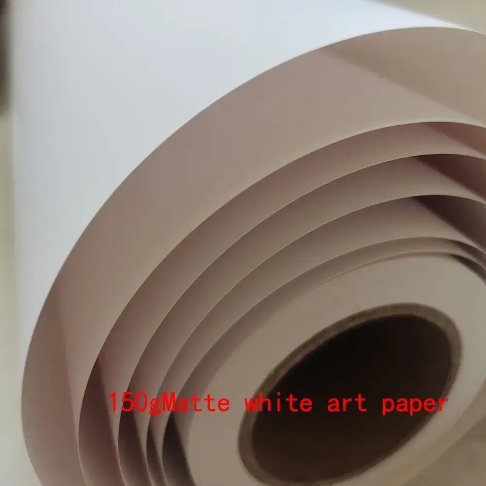 A roll of 150g matte white art paper with smooth non reflective surface and clean edges for custom anime game poster print