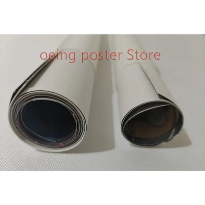 Two rolled-up white matte art paper prints with black inner lining for custom anime game poster use