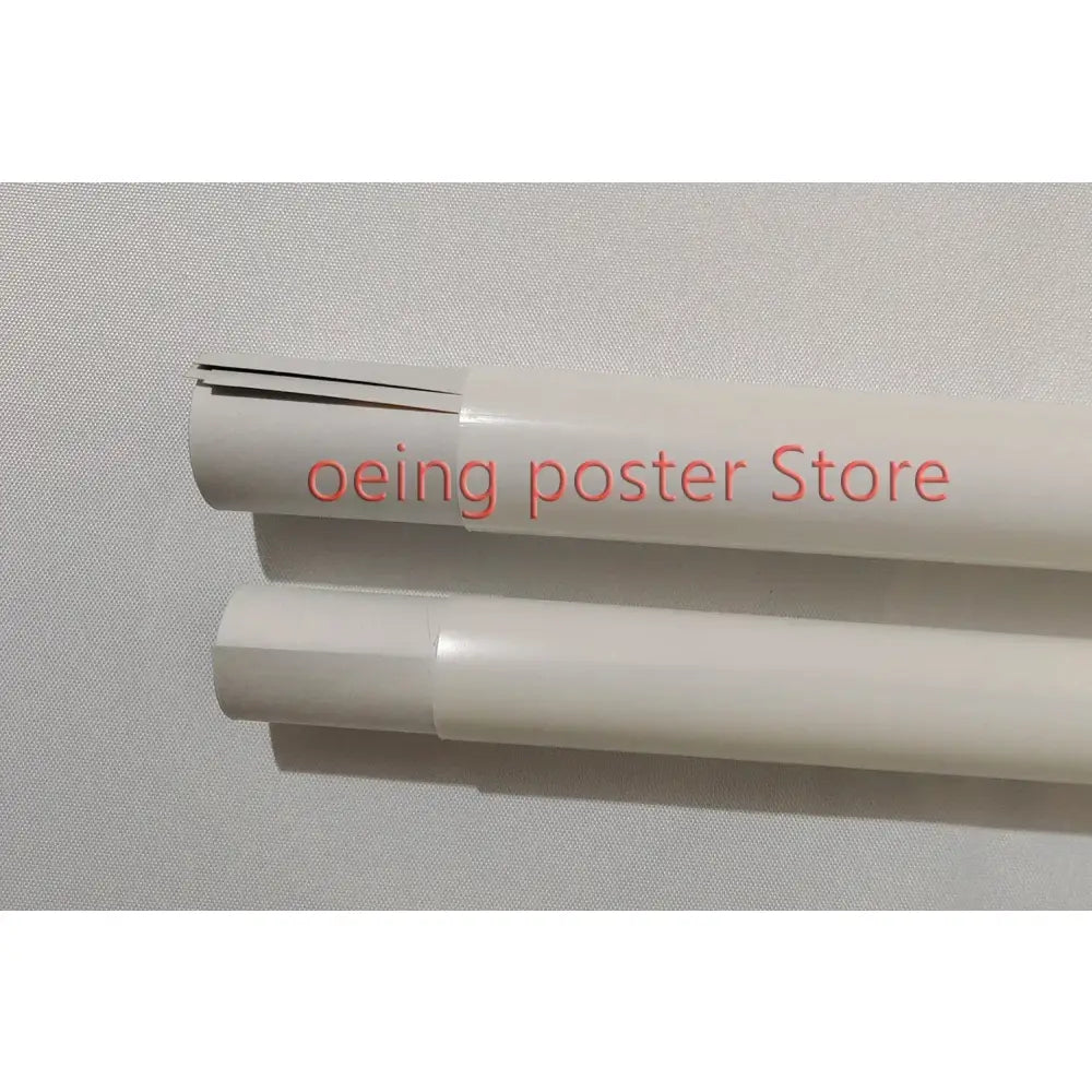 White cylindrical poster tubes with glossy finish and pink printed text for custom anime game poster matte art paper print