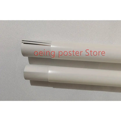 White cylindrical poster tubes with glossy finish and pink printed text for custom anime game poster matte art paper print