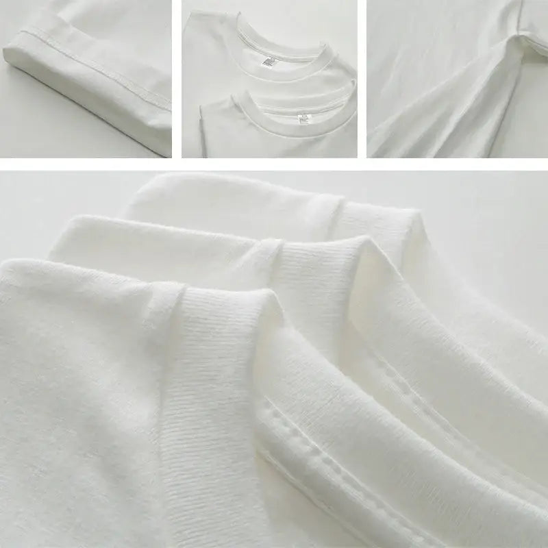 White cotton short sleeve custom graphic tee with ribbed crew neck and neatly stitched hems for daily wear