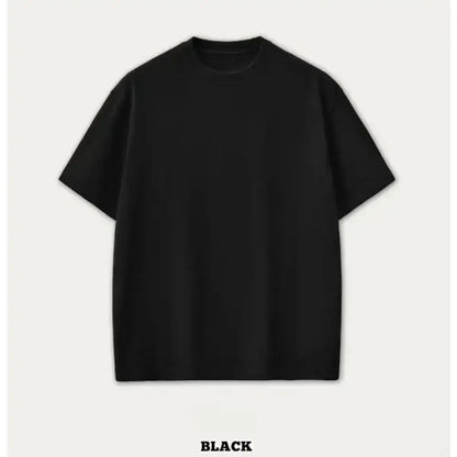 Black oversized cotton crewneck t-shirt with minimalist design featuring demon slayer kamado tanjiro theme