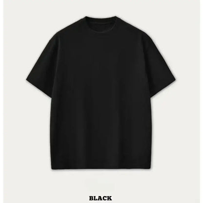 Black oversized cotton crewneck t-shirt with minimalist demon slayer muichiro tokito design for kids and adults