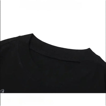 Black cotton crew neck t-shirt featuring muichiro tokito design from demon slayer for kids and adults