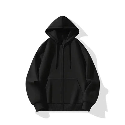 Black demon slayer hooded jacket with zip up front, ribbed cuffs, and front pockets in y2k style
