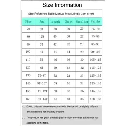 Size reference table for stretchy dragon ball bulma 3D printed t-shirt in gradient quick-dry fabric showing cm measurements