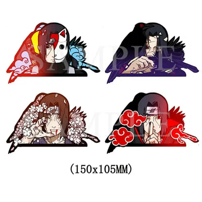 Set of four vibrant anime character acrylic pins inspired by dragon ball featuring lenticular sticker and waterproof decal qualities