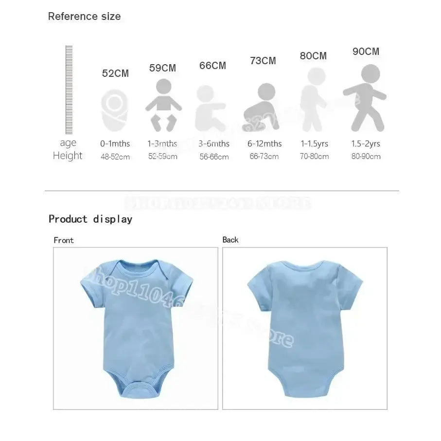 Light blue short-sleeved dragon ball goku baby romper made of skin-friendly fabric for summer use