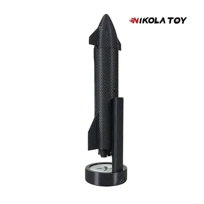 Black textured rocket model with hexagonal pattern on a circular magnetic base dragon ball goku led desk lamp