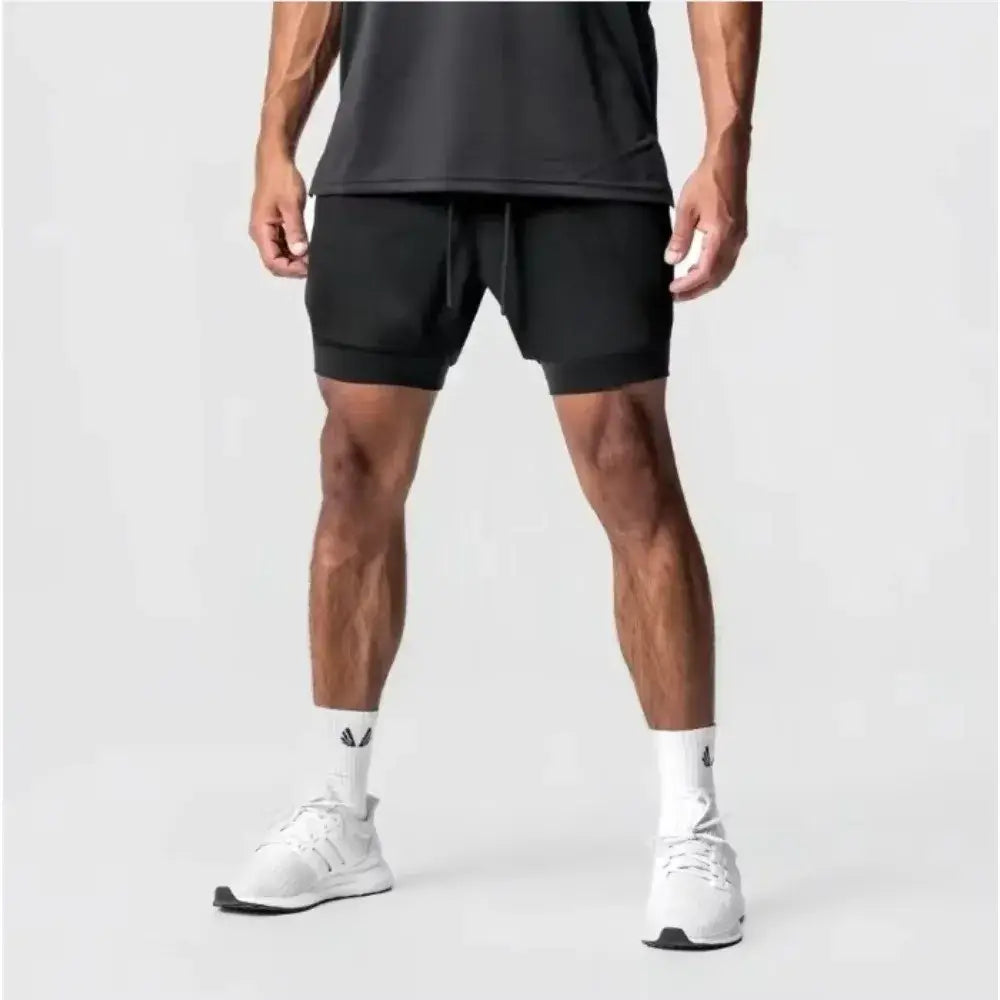 Black dragon ball majin buu athletic shorts with drawstring waistband and quick-drying layered design