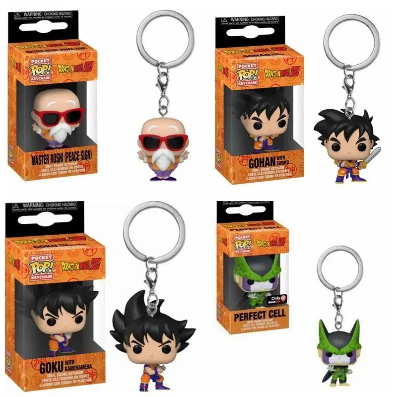 Dragon ball z goku pvc figure funko pop keychains with vibrant colors and stylized vinyl collectible models