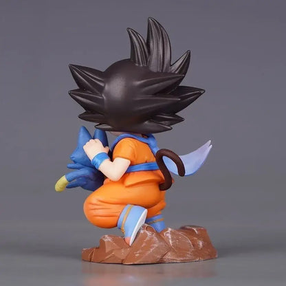 Dragon ball z goku pvc statue 10cm featuring durable pvc orange and blue gi with spiky black hair figurine
