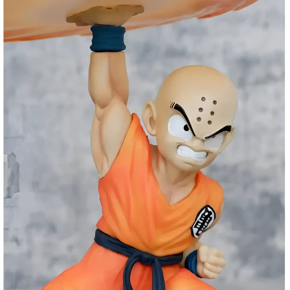Dragon ball z krillin 3d led lamp featuring a multicolor touch glowing bald anime character in orange gi and blue wristbands