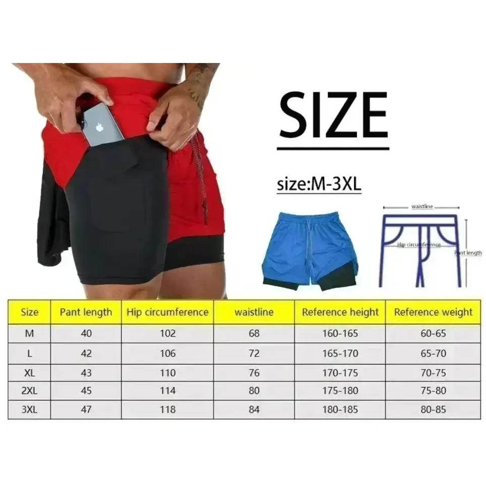 Red and black dragonball goku retro shorts with breathable quick-dry fabric and side pocket for phone storage