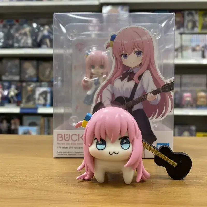 Pink-haired evangelion asuka hitori 5cm pvc statue figurine with blue eyes and cute expression made of plastic