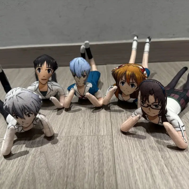 Evangelion ayanami rei plush doll in school uniform with detailed fabric face and stitched hair 28cm flexible wire