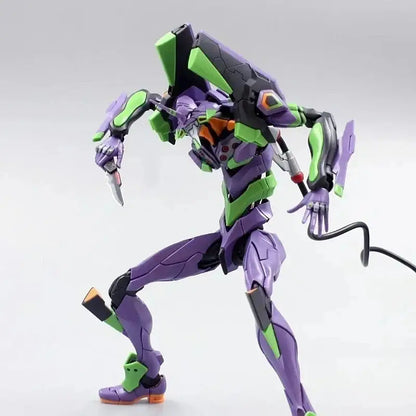 Evangelion eva-01 model kit action figure in purple and green with black orange and silver accents 1 144 scale