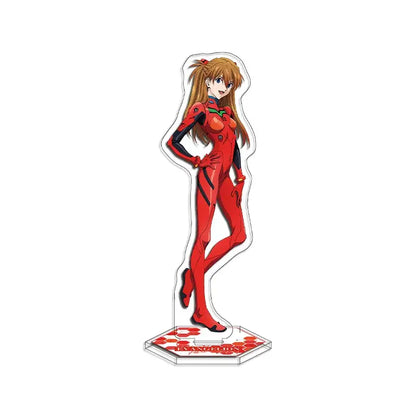Red and black asuka langley soryu evangelion eva acrylic stand with white outline double-sided eva acrylic stand