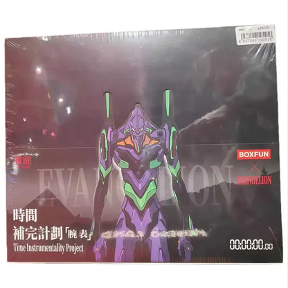 Purple and green evangelion eva blind box figure in boxed set with time instrumentality project branding collectible toy
