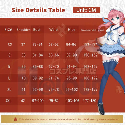 A pink-haired anime girl wearing a sailor-style costume set with navy stockings and a grey ponytail wig from frieren